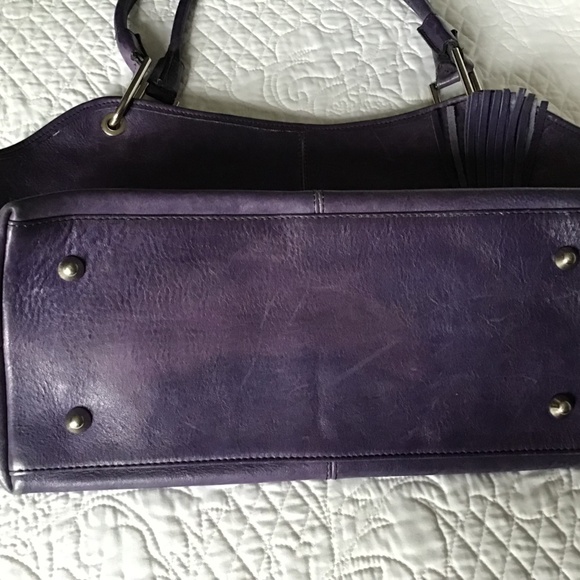 Genuine Leather, Italian  Pulicati Purple Purse - Picture 6 of 10